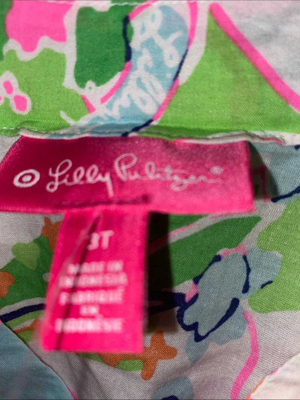 Lilly Pulitzer/Target Girls Nosie Posey Swim Coverup Sz 3T